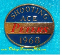 Image for Peters Shooting Ace 1968 Vintage Award/Prize Pin <b><span style='color:red'>*****1st CLASS SHIPPING INCLUDED – DOMESTIC ORDERS ONLY!*****</span></b><span style='color:purple'>